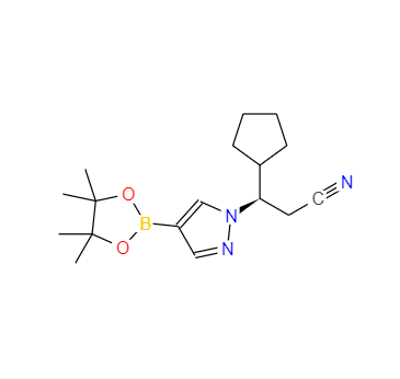 CAS：1146629-84-6，(betaR)-beta-环戊基-4-(4,4,5,5-四甲基-1, 3,2-二氧杂硼杂环戊烷-2-基)-1H-吡唑-1-丙腈