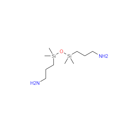 CAS： 2469-55-8，中文名称： 1,3-双(3-氨基丙基)-1,1,3,3-四甲基二硅氧烷 英文名称：1,3-Bis(aminopropyl)tetramethyldisiloxane 